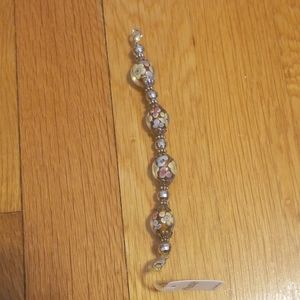 Glass floral bracelet